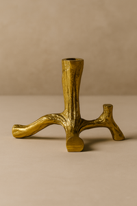 Porte-bougie en aluminium plaqué or pour table, décoration de maison, Noël, mariage - Product Image 2