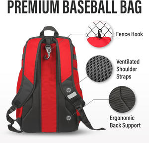 Bagnex Softball Baseball Uniform <b>Backpack</b> 30-40L 1680D Material Large Capacity Women Day Pack with Custom Logo - Product Image 4