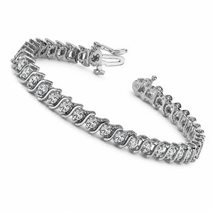 Bracelets tennis pour femmes en moissanite sertie en barre, en argent sterling 925, diamants ronds brillants, bijoux faits à la main - Product Image 5