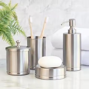 Modern Style Metal <b>Bathroom</b> <b>Set</b> Decorative Bath <b>Accessories</b> for Vintage Home Hotel Resort Guest <b>Bathroom</b> Vanity Decor - Product Image 6