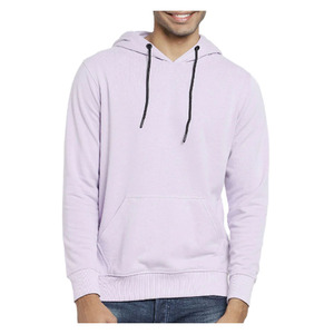 Men's 100% Cotton Winter Long Sleeve Hoodie Breathable Eco-Friendly Pullover Front Custom Logo Printing Pocket 450g Hoodie - Product Image 1