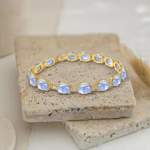 Pulsera de Plata de Ley con Dije de Piedra Lunar de Corte Ovalado, Lujosa y Elegante para Mujer, Piedra de Nacimiento de Junio Certificada, Joyería para Fiestas y Aniversarios - Product Image 3