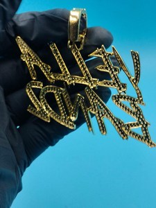 จี้ห้อยคอเงินแท้ 925 ประดับเพชรโมอิสซาไนต์ VVS แบบสั่งทำพิเศษ สไตล์ฮิปฮอป ประดับเพชรเต็มตัวอักษร จี้ห้อยคอตัวอักษรแร็ปเปอร์ - Product Image 5