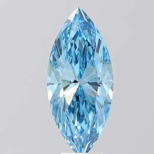 Diamante de corte marquesa cultivado en laboratorio, diamante azul de fantasía, piedra suelta para la fabricación de joyas. - Product Image 1