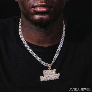 Colgante de Moissanita de Dos Tonos Chapado en Oro, Sin Níquel, Sin Plomo, Pieza Destacada para Amantes de la Moda, Estilo Hip Hop, Plata 925 Sólida - Product Image 4