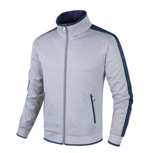 Nouvel ensemble de survêtement gris-bleu pour homme 2026 – Veste zippée intégrale, poches latérales, pantalon à cordon de serrage – Tenue décontractée d'automne respirante, coupe régulière - Product Image 2