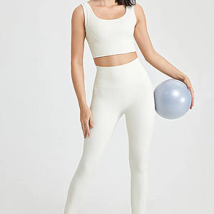 Conjuntos de Yoga Unisex, Tallas Grandes, Transpirables, de Alta Calidad, Personalizados, con Cinturón, Encaje y Pedrería, Ropa Deportiva para Gimnasio - Product Image 1