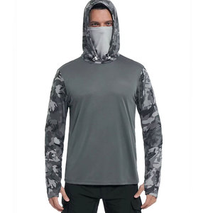 Sweat à capuche de pêche personnalisé 100 % polyester imperméable avec logo UPF50 respirant pour hommes et femmes – Vente en gros - Product Image 6