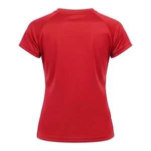 เสื้อยืดผู้หญิงสีแดง แขนสั้น คอวี ทรงพอดีตัว เรียบง่าย สบายๆ น้ำหนักเบา ใส่ได้ทุกวัน เสื้อแฟชั่นผู้หญิงสำหรับฤดูร้อน - Product Image 6