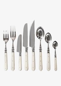 Bone Handle Stainless Steel Cutlery Set Vintage Party Dining Utensils-Eco-Friendly Dishwasher Safe Reusable Kitchen <b>Flatware</b> - Product Image 2