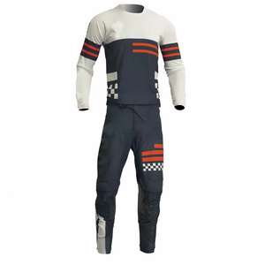 Ensemble maillot et pantalon de motocross personnalisé, jaune fluo, gris, noir, équipement MX, tenue de moto tout-terrain, vêtements de course moto - Product Image 3