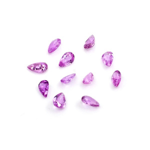 Natural Untreated Mozambique Pink Sapphire Calibrated Pears 3x5mm, Natural Loose Faceted Pink Sapphire Gemstone For Jewelry Maki - Product Image 2