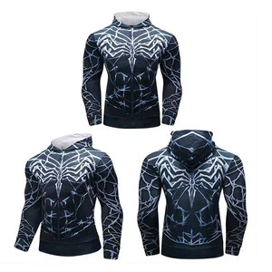 Men's <b>Spiderman</b> Hoodie Full Sleeve Printed Casual Sweatshirt Red Blue Design Breathable Knitted Fit Spring Wear - Product Image 4