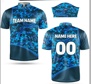 Custom Heat-Transfer Printed <b>Soccer</b> Quarter Jersey Unisex Black Blue for Character Print Short Sleeve Quick Dry Moisture - Product Image 4