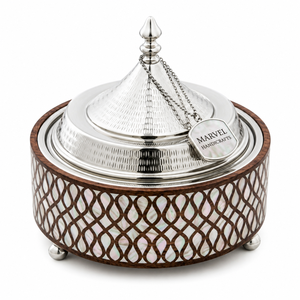 Olla de Acero Inoxidable con Rejilla de Madera y Tapa Aislada de Marvel Handicrafts |   Recipiente de Lujo para Calentar y Servir Alimentos para el Hogar y Hoteles - Product Image 1