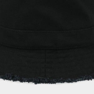 Nouveau Chapeau Bob en Toile de Coton Noir Tendance Personnalisé avec Bords Effilochés Unisexe Décontracté Printemps-Été Adulte 56-58CM Chapeaux Bob en Denim - Product Image 5