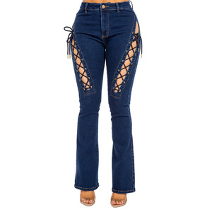Pantalones de Moda para Mujer, Pantalones Casuales con Logotipo Personalizado, Pantalones Anchos de Mezclilla Estilo Boyfriend para Mujer, Pantalones Holgados para Mujer - Product Image 3