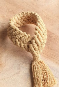 Serviette ronde en macramé pour décoration de table de mariage - Product Image 2