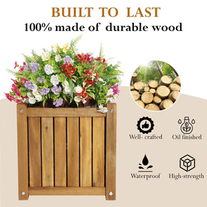 Support de plante en bois élégant et classique de style européen, revêtement poudré antirouille, base robuste pour plantes d'intérieur/extérieur, fleurs, herbes, maison - Product Image 3
