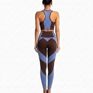 Nouvel arrivage : Ensemble de sport côtelé sans coutures pour femme – Tenue de sport flexible pour les séances d'entraînement, l'exercice, la course et les cours de fitness - Product Image 2