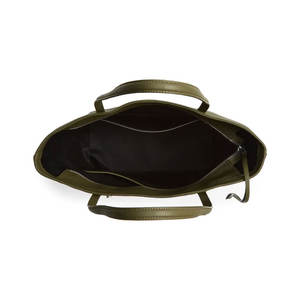 Bolso Tote Casual de Piel Genuina y Lona para Mujer, Diseño Liso, con Asas Dobles, Multicolor, para Oficina, IB-0017 - Product Image 3