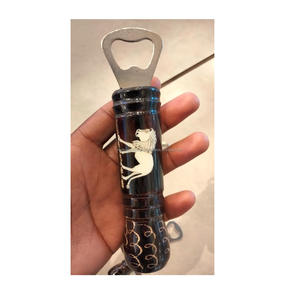 Abridor de Botellas de Hueso, Diseños Variados, Abridor de Botellas Antiguo de Acero Inoxidable con Mango de Madera y Hueso, Muy Resistente - Product Image 1