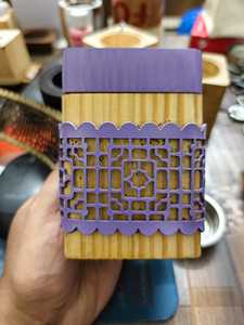 Quemador de Bakhoor artesanal de madera y cuero, Mabkhara con tallado ornamental para incienso y fragancias para el hogar - Product Image 6