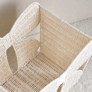 Charming Handmade Nursery Organizer Cute Decorative Toy <b>Bin</b> for Stylish Kids Rooms Homes Adorable Woven Kids Storage Basket - Product Image 2