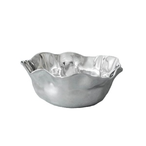 Plat de service rectangulaire décoratif en aluminium moulé, style campagnard, écologique, avec finition métallique polie durable pour hôtels et restaurants - Product Image 5