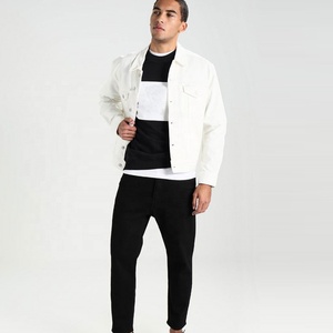 Veste en jean pour homme personnalisée de haute qualité, très populaire, avec col montant, capuche, respirante et à séchage rapide - Product Image 2