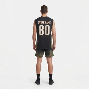 Ensemble d'échauffement de basketball personnalisé pour hommes, respirant et à séchage rapide, comprenant un haut sans manches en molleton bouclette épais et un short d'entraînement, tenue d'équipe B2B OEM - Product Image 2