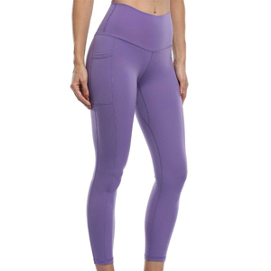 Leggings de yoga ORREN Luxe pour femmes, taille haute, avec poches latérales, vêtements de sport personnalisés, fabrication de vêtements en gros - Product Image 1