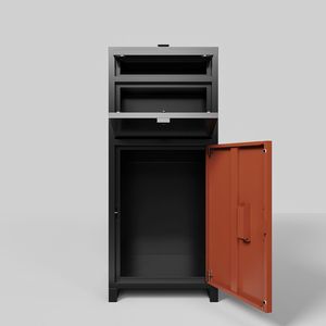 Outdoor Storage 36.6"x 15.75"x 15.75" Floor-Standing Parcel Drop <b>Box</b> with Burglary-Proof Courier Locker <b>Combination</b> <b>Lock</b> - Product Image 3