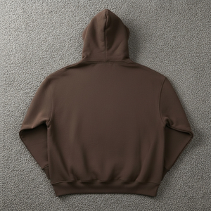 OEM 100% Cotton Fleece 580g Custom Embroidery Logo Windproof Eco-Friendly Oversized Pullover Drop Shoulder 2 Men's Hoodies - Product Image 2