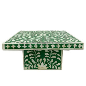 Top Selling Bone Inlay Square Cake Stand Floral Cake Stand/Chocolate Stand for EID and Ramadan Party Specially - Product Image 1