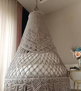 Silla Colgante de Macramé, Silla Colgante Grande, Silla Hamaca, Columpio de Porche, Cama Columpio Interior, Estilo Bohemio - Product Image 3