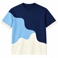Kaos Pria Lengan Pendek O-Neck Regular Fit Kasual Polos Bernapas 320g Rajutan 100% Katun dengan Trim Kontras