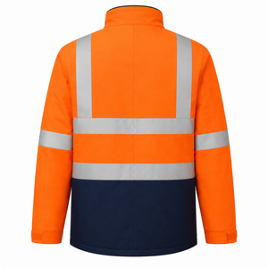 Veste de sécurité haute visibilité réfléchissante orange marine, imperméable, unisexe, pour usine, personnalisable, vente en gros, OEM, ODM, commerce - Product Image 2