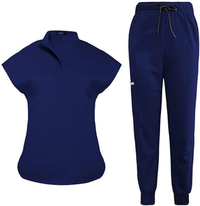 <b>Scrubs</b> <b>Set</b> for Women Nurse Uniform Jogger Suit Stretch Top & Pants With Multi Pocket - Product Image 3
