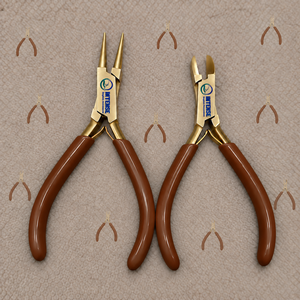 Juego de alicates profesionales de 2 piezas para hacer joyas, alicates de punta redonda, alicates de corte lateral, herramientas de precisión para manualidades, para joyería hecha a mano con alambre. - Product Image 1