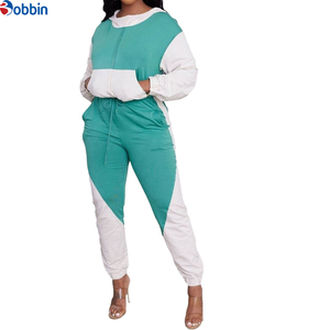Conjunto Deportivo y de Ocio Personalizado de Otoño con Capucha y Cuello Semialto en Contraste, Conjunto de 2 Piezas, Sudadera con Capucha - Product Image 3