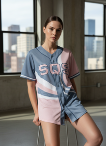 Camiseta Deportiva Casual de Manga Corta para Mujer, Talla Grande, Estilo Rugby, Ropa Urbana Americana, Hecha de Malla - Product Image 2