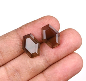 Best Selling Natural Smoky <b>Quartz</b> Hexagon Shape Step Cut High Polish 10x16mm Loose Cabochon Gemstone Jewelry Making Pendant <b>Ring</b> - Product Image 3