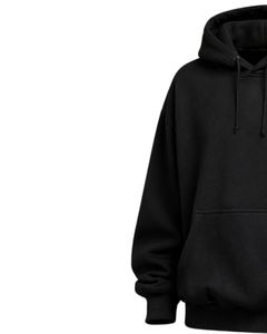 Sweat à capuche homme noir surdimensionné en molleton épais avec strass araignée, poche kangourou, style streetwear personnalisé, fabricant - Product Image 2