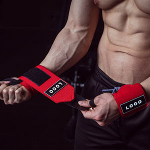 Weight Lifting <b>Wrist</b> Wraps Support Strap Custom Logo Lightweight Adjustable Anti-Slip Unisex Figure 8 Strap - Product Image 4