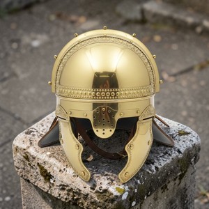 หมวกนักรบเทมพลาร์ยุคกลาง หมวกเกราะนักรบเทมพลาร์ ของตกแต่งบ้านและสำนักงานทำจากโลหะเหล็กโบราณ - Product Image 4