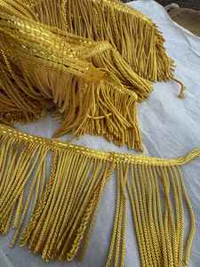 Borla de Flecos de Hilo Metálico Tejido Personalizado para Disfraces Históricos y Decoración del Hogar - Adorno de Bordado Duradero y Ecológico - Product Image 4