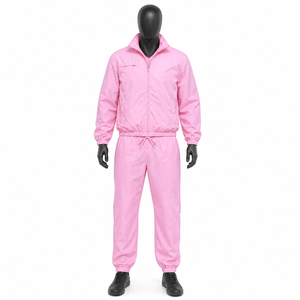 Chándal Deportivo de Invierno para Hombre, Color Rosa, Poliéster No Tejido, Transpirable, Cuello Alto, Alta Calidad - Product Image 4
