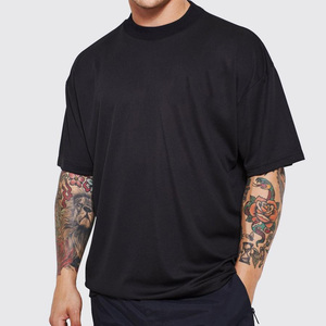 T-shirt Homme Oversize à Manches Courtes Col Rond 100% Coton Jersey Couleur Unie Coupe Boxy Décontractée - Product Image 2