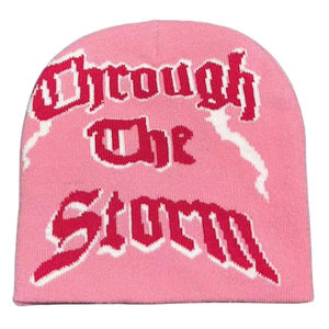 Unisex Jacquard Beanie Hat Star Pattern Geometric Design Street Style <b>Winter</b> <b>Cap</b> 56-58CM Polyester/Cotton Knit 3D Embroidery - Product Image 4